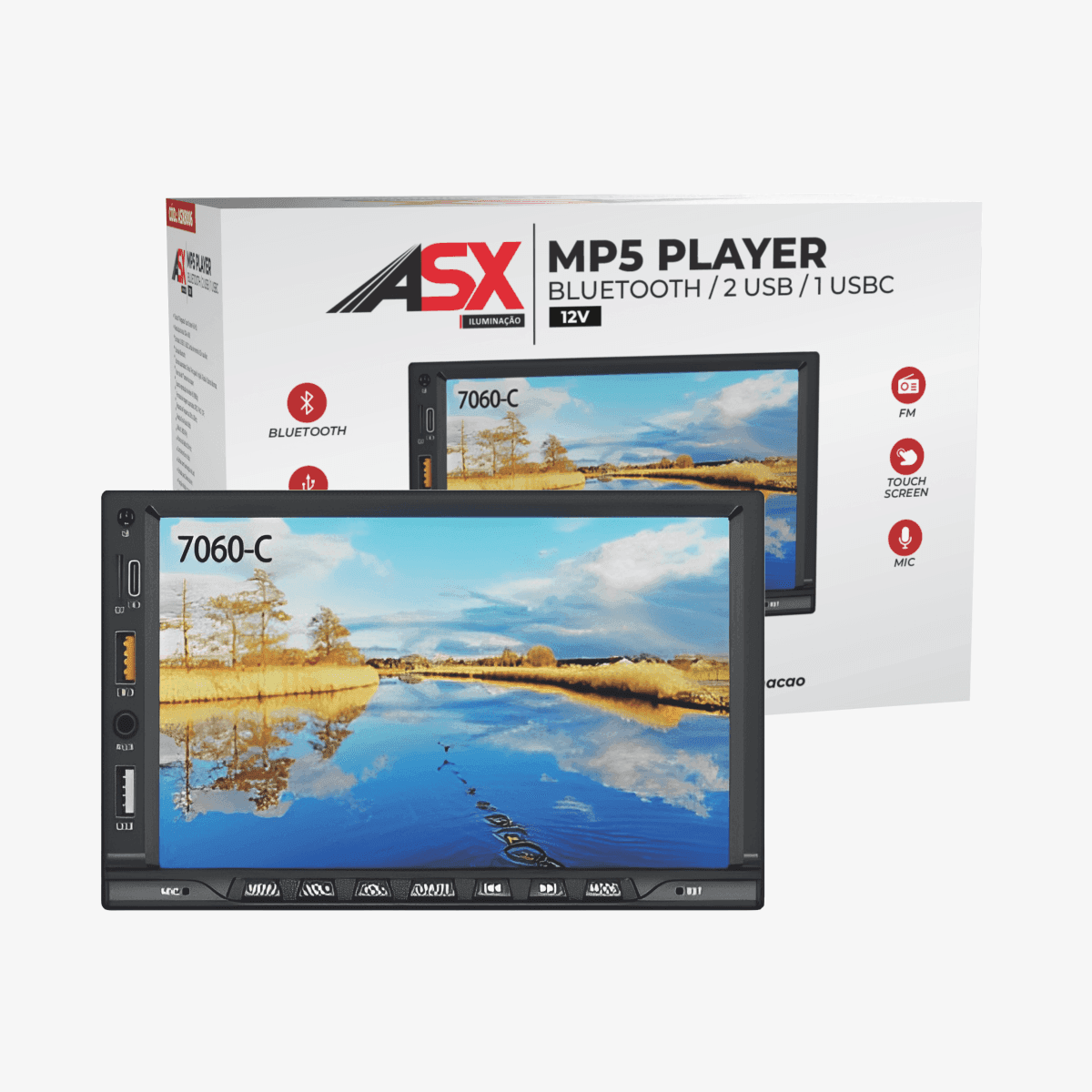 MP5 PLAYER 2 USB E 2 USBC - 2 DIN